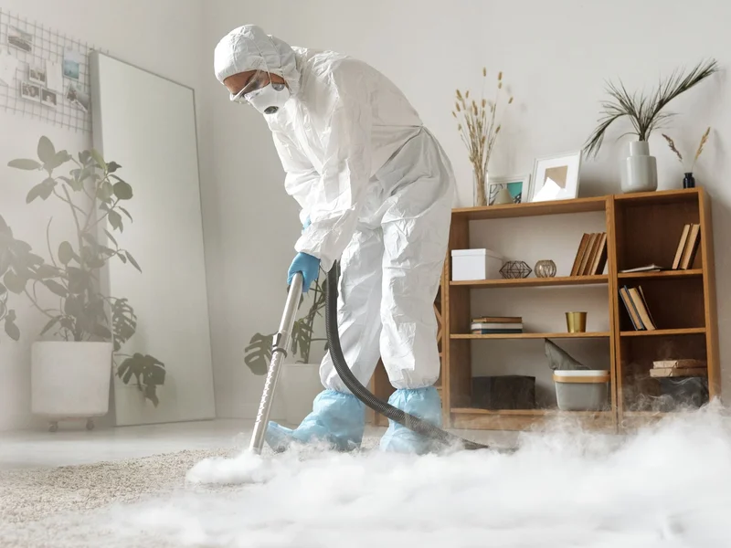 Professional steam cleaning carpet in Warren MI home